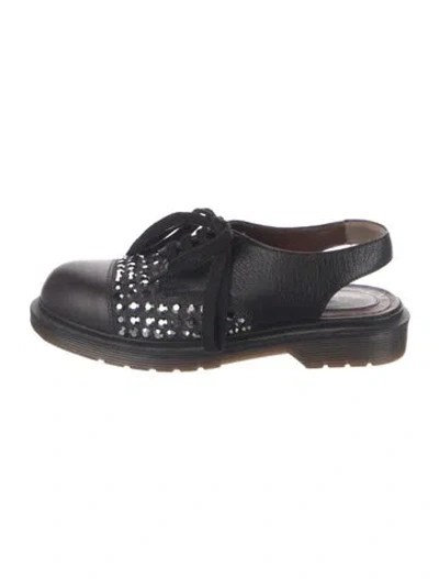 Pre-owned Marni Leather Slingback Sandals In Black