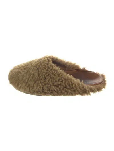 Pre-owned Marni Leather Slippers In Brown