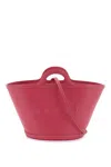 Marni Leather Small Tropicalia Bucket Bag In Lightorchid