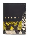 Marni Leather Snakeskin Wallet In Black
