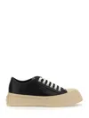 Marni Black Smooth Leather Sneakers In Black