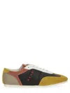 Marni Low-profile Leather Sneaker With Suede Accents In Multi