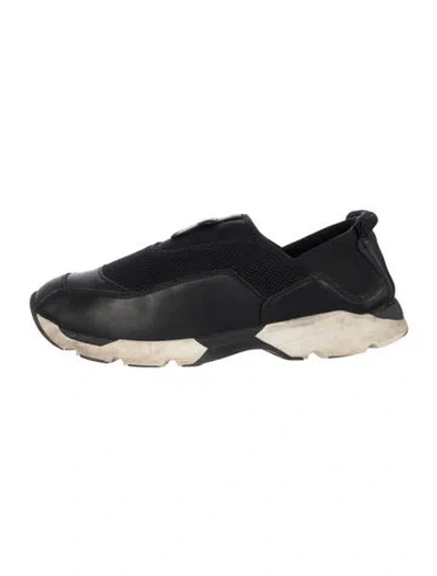 Pre-owned Marni Leather Sneakers In Black