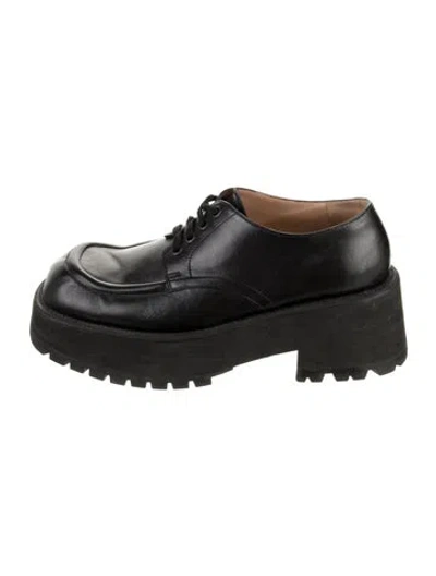 Pre-owned Marni Leather Sneakers In Black