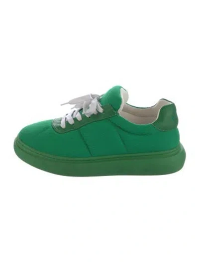 Pre-owned Marni Leather Sneakers In Green
