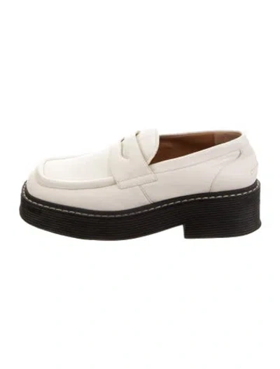 Pre-owned Marni Leather Sneakers In Neutral
