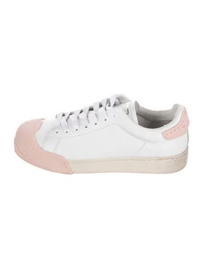 Pre-owned Marni Leather Sneakers In Pink/white