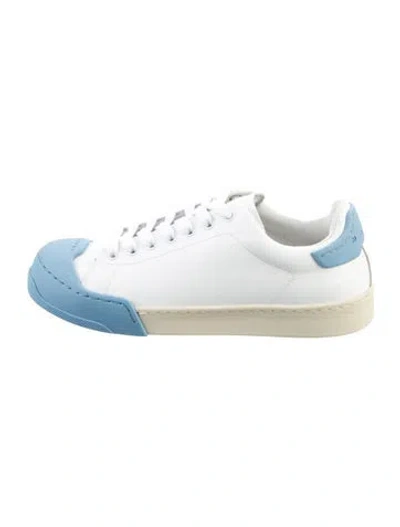 Pre-owned Marni Leather Sneakers In Silver