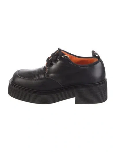 Pre-owned Marni Leather Sneakers W/ Tags In Black