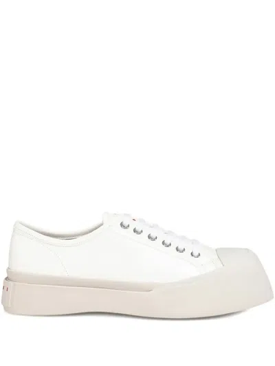 Marni Leather Sneakers In White