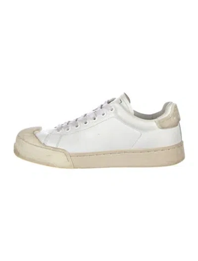 Pre-owned Marni Leather Sneakers In White