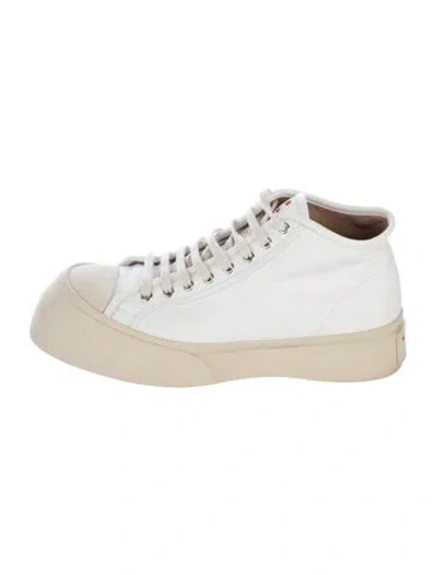 Pre-owned Marni Leather Sneakers In White
