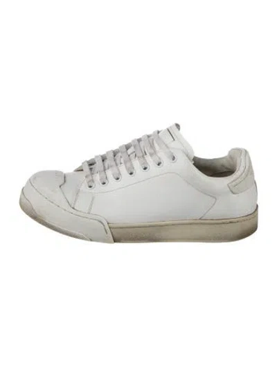 Pre-owned Marni Leather Sneakers In White