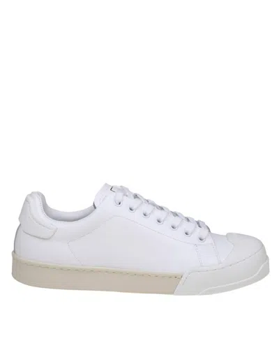 Marni Sneakers In White Leather In Blanco