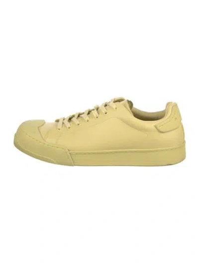 Pre-owned Marni Leather Sneakers In Yellow