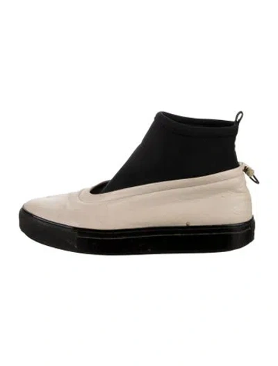 Pre-owned Marni Leather Sock Boots In Black
