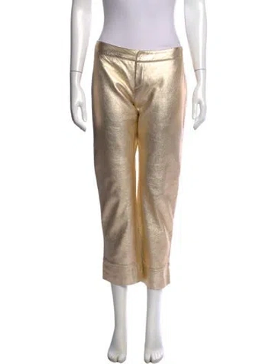 Pre-owned Marni Leather Straight Leg Pants