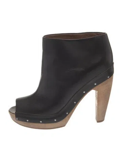 Pre-owned Marni Leather Studded Accents Boots In Black
