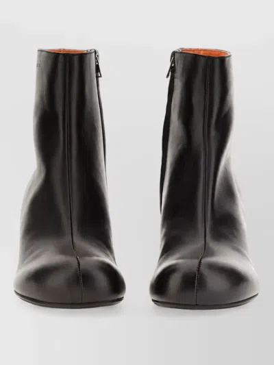 Marni Leather Tassel Ankle Boots In Black