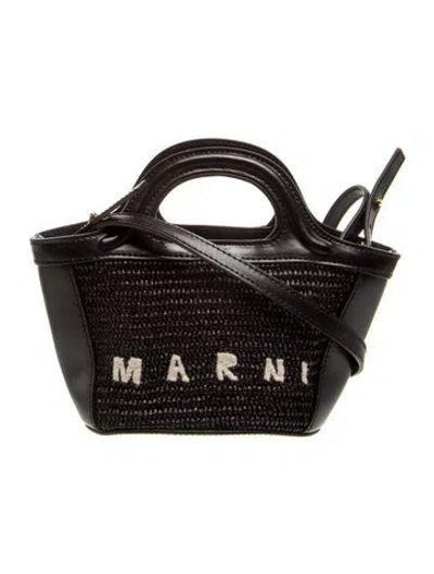 Pre-owned Marni Leather Top Handle Bag In Black