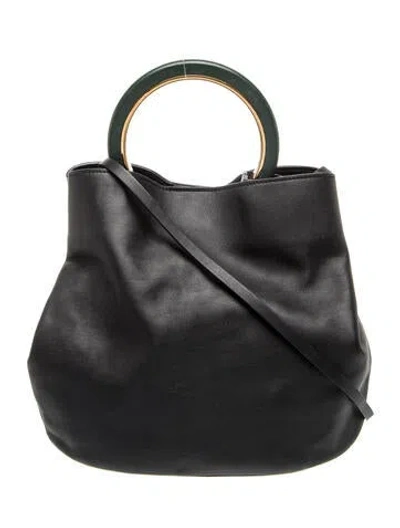 Pre-owned Marni Leather Top Handle Bag In Black