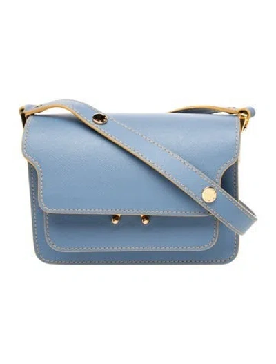 Pre-owned Marni Leather Top Handle Bag In Blue