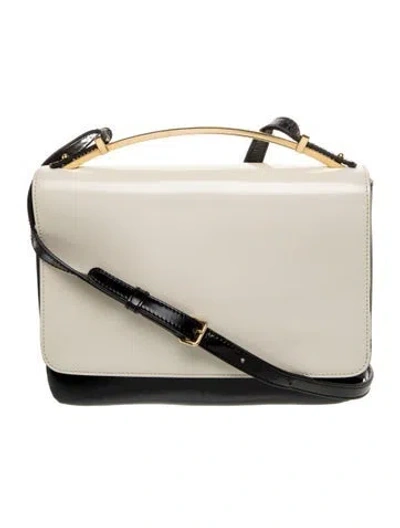 Pre-owned Marni Leather Top Handle Bag In Neutral