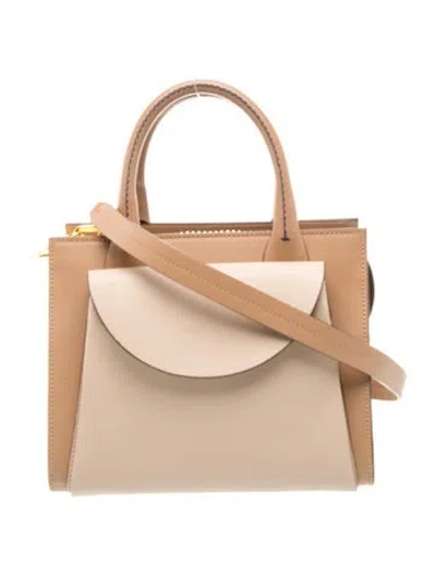 Pre-owned Marni Leather Top Handle Bag In Neutral