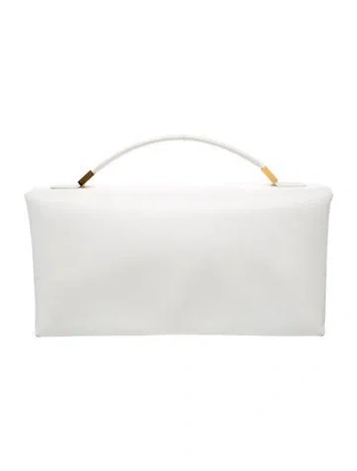 Pre-owned Marni Leather Top Handle Bag In White