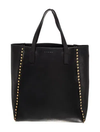Pre-owned Marni Leather Tote In Black