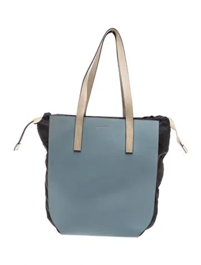 Pre-owned Marni Leather Tote In Blue