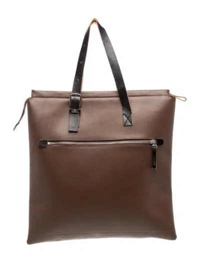 Pre-owned Marni Leather Tote In Brown