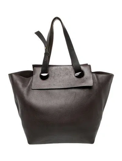 Pre-owned Marni Leather Tote In Gray