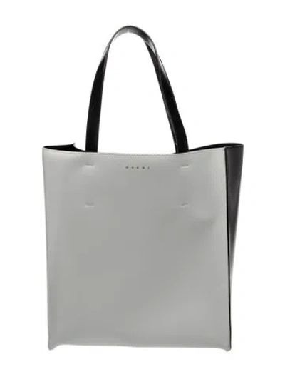 Pre-owned Marni Leather Tote In Gray