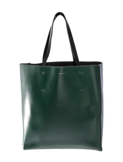 Pre-owned Marni Leather Tote In Green