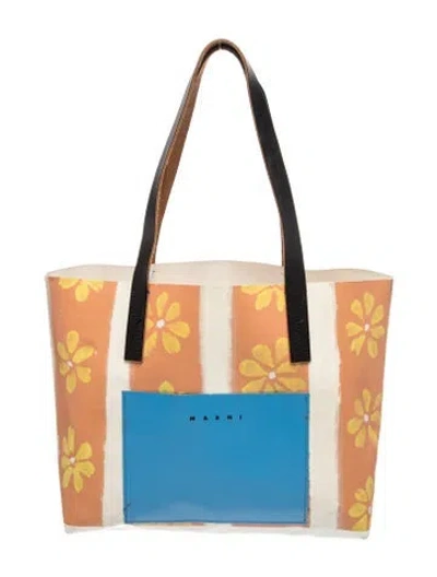 Pre-owned Marni Leather Tote In Multicolor
