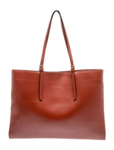 Pre-owned Marni Leather Tote In Red