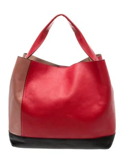 Pre-owned Marni Leather Tote In Red