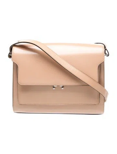 Pre-owned Marni Leather Trunk Bag In Neutral