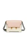 Marni Structured Nappa Calf Leather Shoulder Bag In Blue