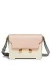 Marni Womens Zo878 Trunkaroo Colour-block Medium Leather Shoulder Bag In Beige