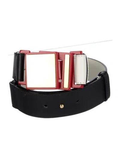 Pre-owned Marni Leather Waist Belt In Black