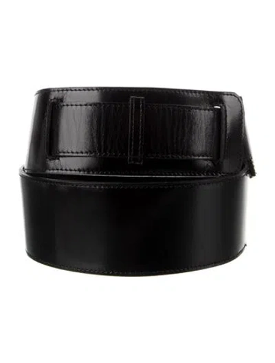 Pre-owned Marni Leather Waist Belt In Black