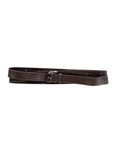 Pre-owned Marni Leather Waist Belt In Brown