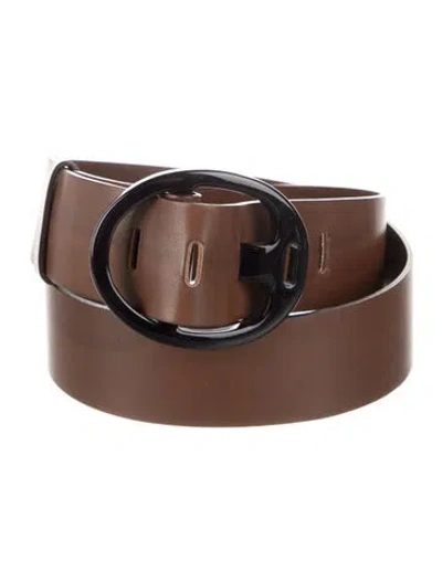 Pre-owned Marni Leather Waist Belt In Brown