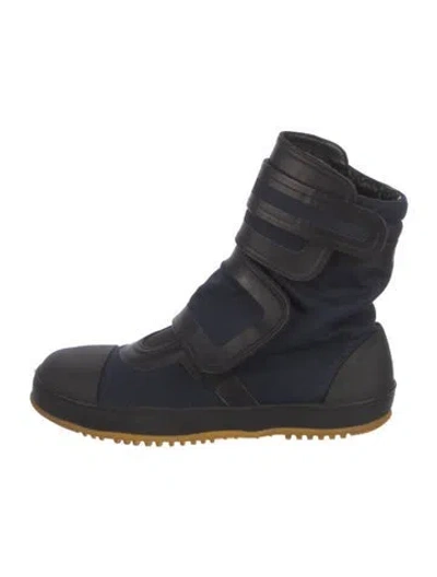 Pre-owned Marni Leather Wedge Sneakers In Black
