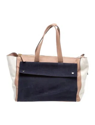 Pre-owned Marni Leather Weekender Bag W/ Tags In Blue