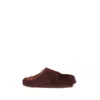 Marni Leather Women's Mules In Burgundy