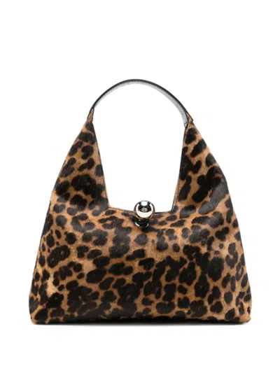 Marni Leopard-print Trapeze Tote Bag In Brown