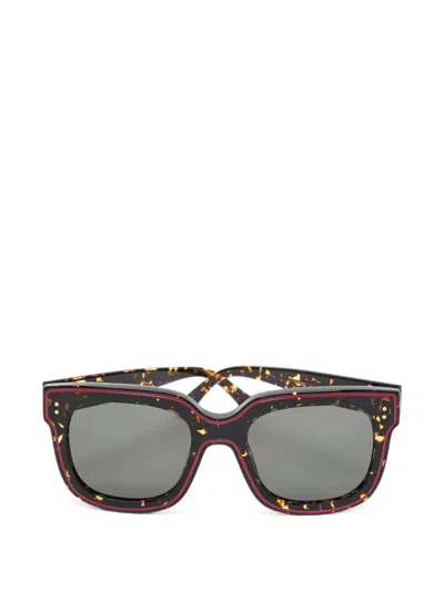 Pre-owned Marni Li River Square-frame Sunglasses In Brown
